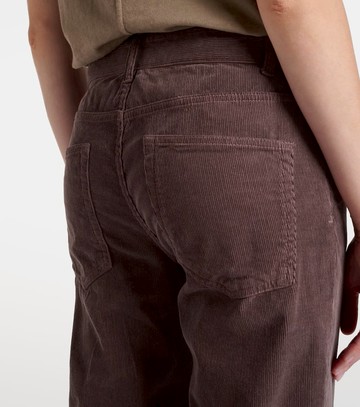 The Row Carlyl mid-rise corduroy straight pants