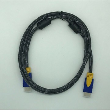 1.5M(米)HDMI高清線 灰白網 編織1.4版支持電視劇機頂盒3D 1080【Snowbelle優選】