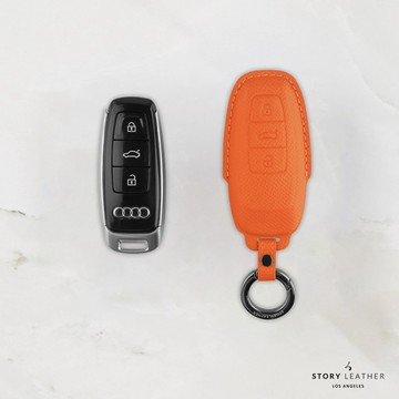 STORY LEATHER 【AUDI-R3】【車鑰匙皮套 巴掌紋杮子橘】 Style AUDI-R3