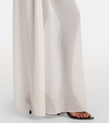 Xu Zhi Lace-trimmed peplum maxi dress