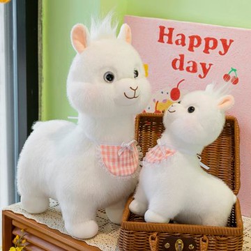 跨境高品質抱抱系列金貂絨狐貍玩具圍兜大熊貓玩偶送女友生日禮物