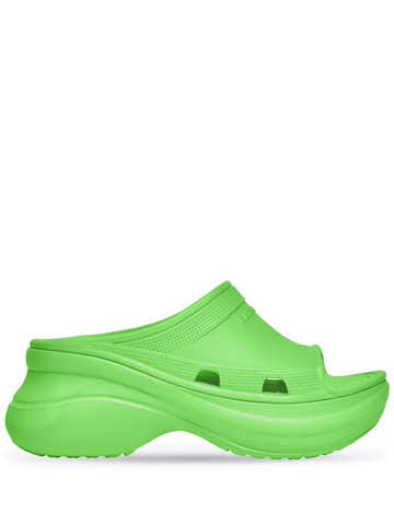 Balenciaga - x Crocs Pool platform sandals - men - Polyethylene vinyl acetate (PEVA)/Polyethylene vinyl acetate (PEVA)/Rubber - 44 - Green