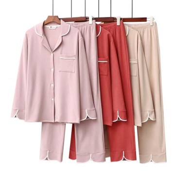 德絨女士加厚保暖兩件套家居服