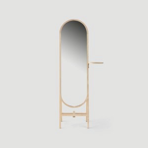 PODIUM Cane 托盤穿衣鏡 淺梣木