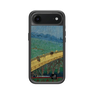 iPhone Air Mod NX -邊框背蓋組合 (相機按鈕) 黑 - Van Gogh Museum - 雨中橋：仿歌川廣重