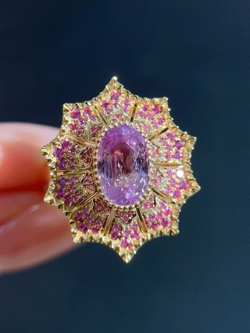 無燒藍寶石戒指  3.01克拉