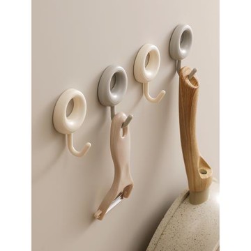 奶油風掛鉤強力粘膠無痕門后掛鉤浴室貼墻廚房掛鉤免釘免打孔粘鉤