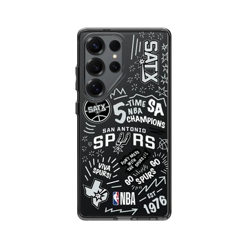 Galaxy S25 Ultra Clear 酷墨灰 - NBA - 塗鴉系列-聖安東尼奧馬刺 San Antonio Spurs - Graffiti