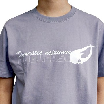 【原創】昆蟲獨角仙系列純棉T恤-海神大兜蟲/紫灰色