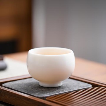 白瓷主人杯單杯個人專用陶瓷茶杯家用功夫茶具茶盞中式玉瓷品茗杯