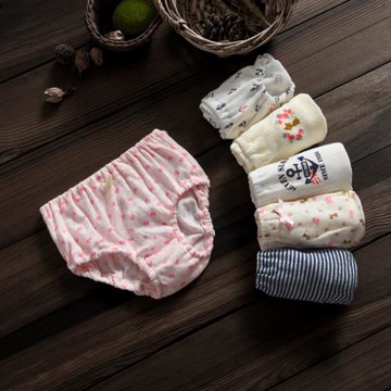 3條裝日系無熒光兒童內褲 男女寶寶純棉網眼三角平角四角褲面包褲