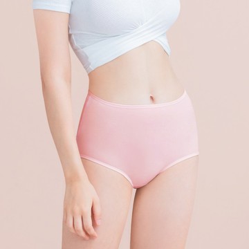 Clany可蘭霓 保養親膚絲蛋白高腰L-Q(2XL)內褲 玫瑰粉 2189-32