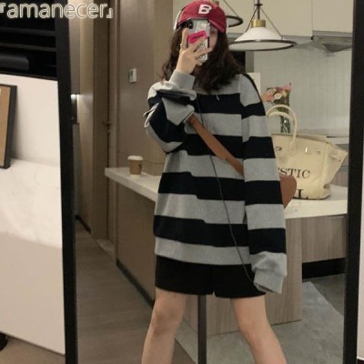 Charles Anastase ボーダー スウェット トレーナー トップス | www