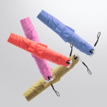 超輕迷你無感羽毛五骨晴雨傘特氟龍不沾水面料碳釬防曬遮陽太陽傘