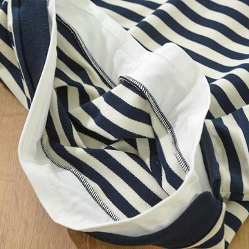 精梳純棉 兒童全棉條紋長袖T恤 中大童圓領假兩件打底衫 春秋款