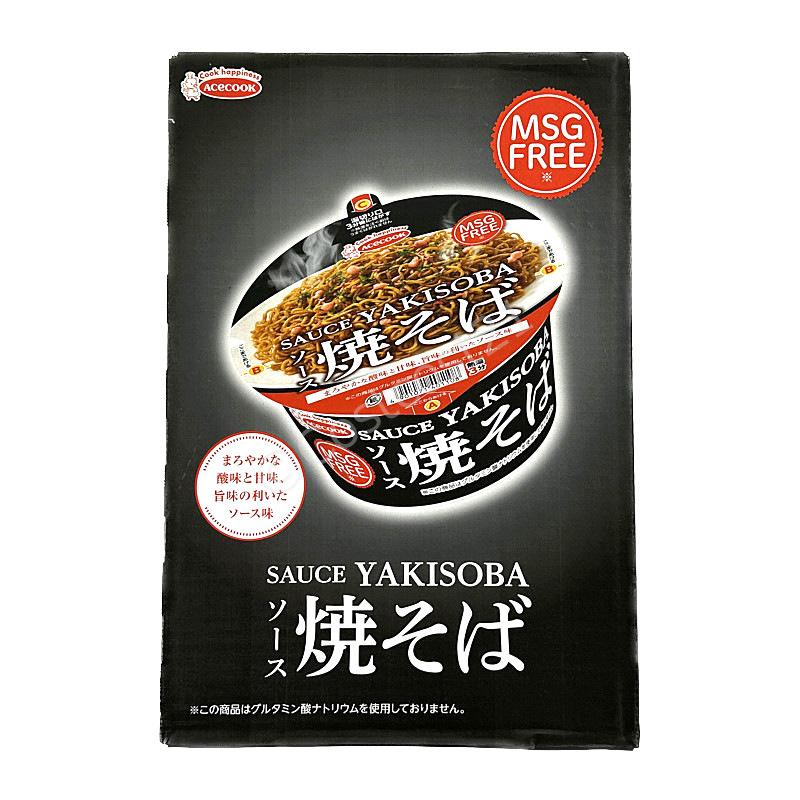 エースコック MSG フリー ソース焼きそば 化学調味料不使用 12食 ACECOOK MSG FREE YAKISOBA