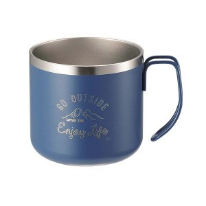 CAPTAIN STAG 不銹鋼馬克杯 350 UE-3433 藍色