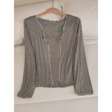 莫代爾睡衣女四季薄款長袖開衫單件上衣新款網紅風可外穿居家外套