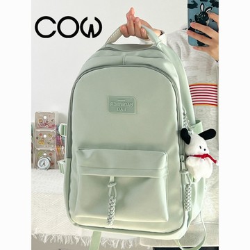 Bag House👜 【1.4萬人收藏】COW小清新書包女ins韓版初中高中生純色大學簡約百搭大容量背包女後背包 書包