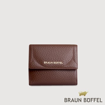 【BRAUN BUFFEL】諾蒂斯 8卡兩折短夾-培土棕(德國小金牛台灣總代理)/BF863-404-POS