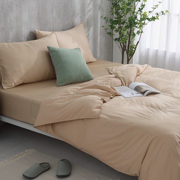 雙人/十月被/可機洗、免被套、蓋一整年的好被子-奶茶棕