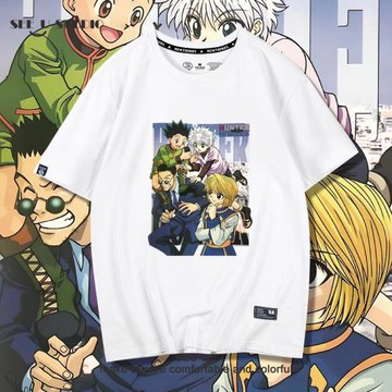 全職獵人短袖酷拉皮卡奇犽t恤純棉印花動漫學生男女雷歐力小杰潮