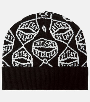 Jet Set Logo wool-blend beanie