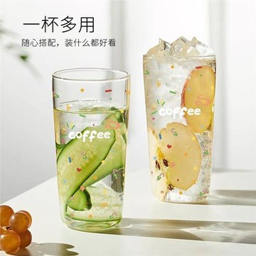 高顏值飲料杯子高溫可愛咖啡杯女高硼硅玻璃杯家用耐泡牛奶水杯