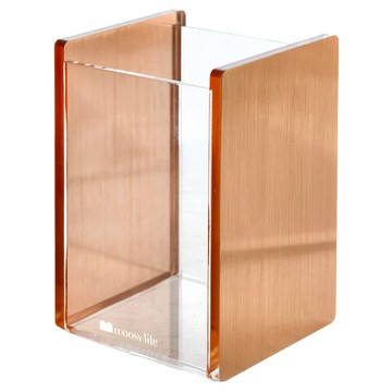 moosy life 目喜生活 桌面美妝刷具收納筒  玫瑰金  1個