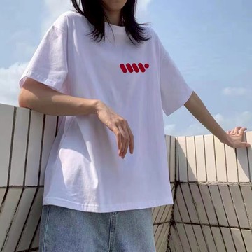 100%纯棉圆领短袖T恤女白色通勤日系简约修身显瘦上衣女ins潮