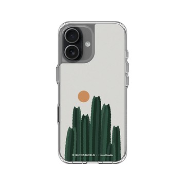 iPhone 17 Clear Case（相機按鈕） 透明 - ilovedoodle (Lim Heng Swee) - Cat and Plant - 貓咪仙人掌