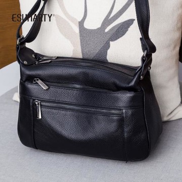 真皮女包中年媽媽包多隔層拉鏈袋大容量包包軟皮休閑百搭斜挎包