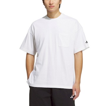 【Adidas 愛迪達】 POCKET TEE 舒適休閒 口袋設計 圓領短袖T恤 男 - JM2027