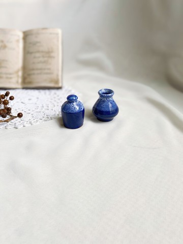 【好日戀物】德國帶回vintage早期手作手繪陶瓷迷你小花器壺罐