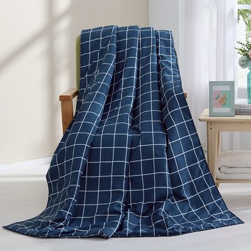 Ishur 伊舒爾 雲絲棉鋪棉涼被  小方格  5 x 6尺(150 x 180cm)