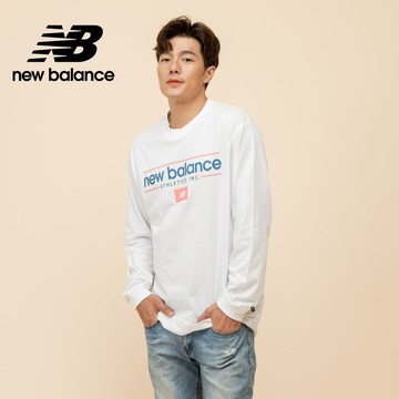 [New Balance]圓領薄長袖上衣_男性_白色_MT51926WT