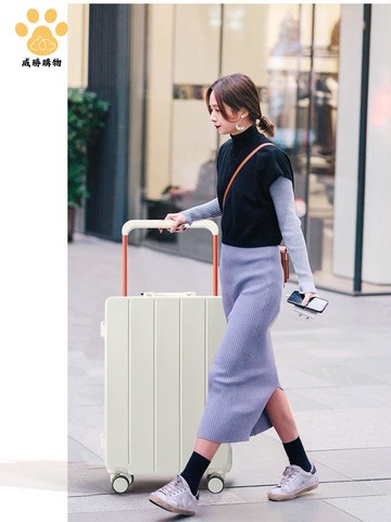 免運 行旅箱 登機箱 旅行箱 拉桿箱 學生新款旅行箱寬拉桿鋁框行李箱大容量20拉桿箱萬向輪密碼密碼箱 特價出 現貨syej