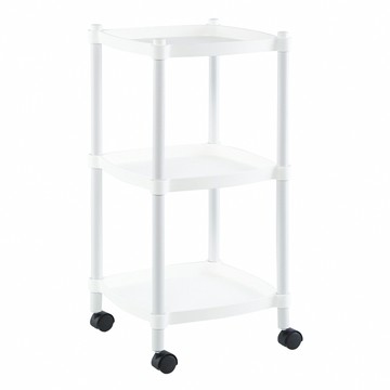 E-home Lightart輕量化三層方形收納置物推車-三色可選白色