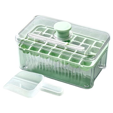 S-SportPlus+ 單層冰格 綠色 28格 附收納盒 易取冰塊  1個  19CM/7.48in