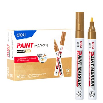 得力Deli油漆筆/EU500-GD/金色/2.0mm