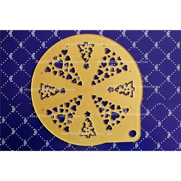 八等分/圣誕系列圣誕樹愛心/亞克力蛋糕印花模/餅干篩粉模自助DIY