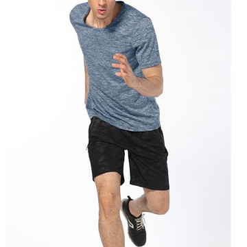 HENIS 陽離子科技網眼圓領短袖上衣 丈青 3件組