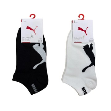 PUMA 襪子 Fashion 素色大豹涼感腳踝襪 運動襪 休閒襪 隱形襪 踝襪 跳豹 LOGO 單雙入 黑色 白色
