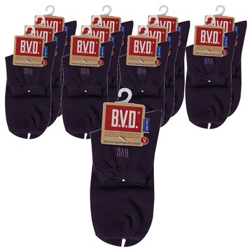 B.V.D. 1/2細針少女襪 80%棉 台灣製造  22~25cm  紫色  12雙