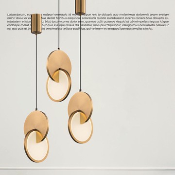 現代風LED5W金屬電鍍金色輕奢藝術造型吊燈18-62381