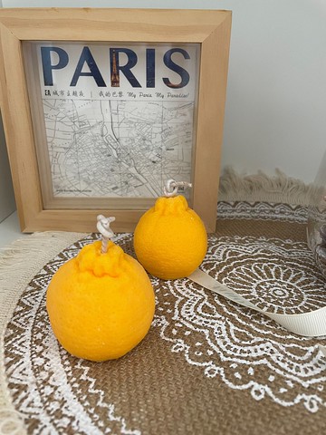 【大吉大利大發財 】蠟燭材料包/可完成 2 個成品/橘子蠟燭