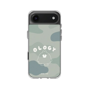 iPhone Air Clear Case（相機按鈕） 透明 - 奧樂雞 Ology - 迷彩綠