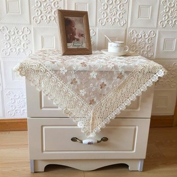 床頭柜蓋布蕾絲洗衣機防塵蓋巾電腦防塵布電視蓋布防塵蓋布輕奢