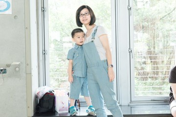 親子吊帶褲-媽媽 手作 親子裝 無毒 吊帶褲