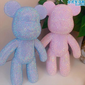 暴力熊貼鑽diy手工鑽石熊流體材料包擺件小熊貼貼熊點鑽畫黏貼熊